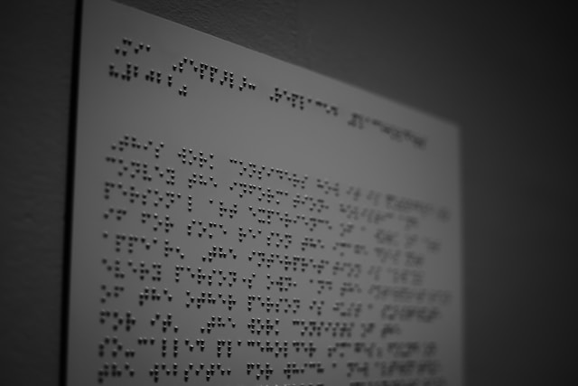 ilustrasi huruf braille